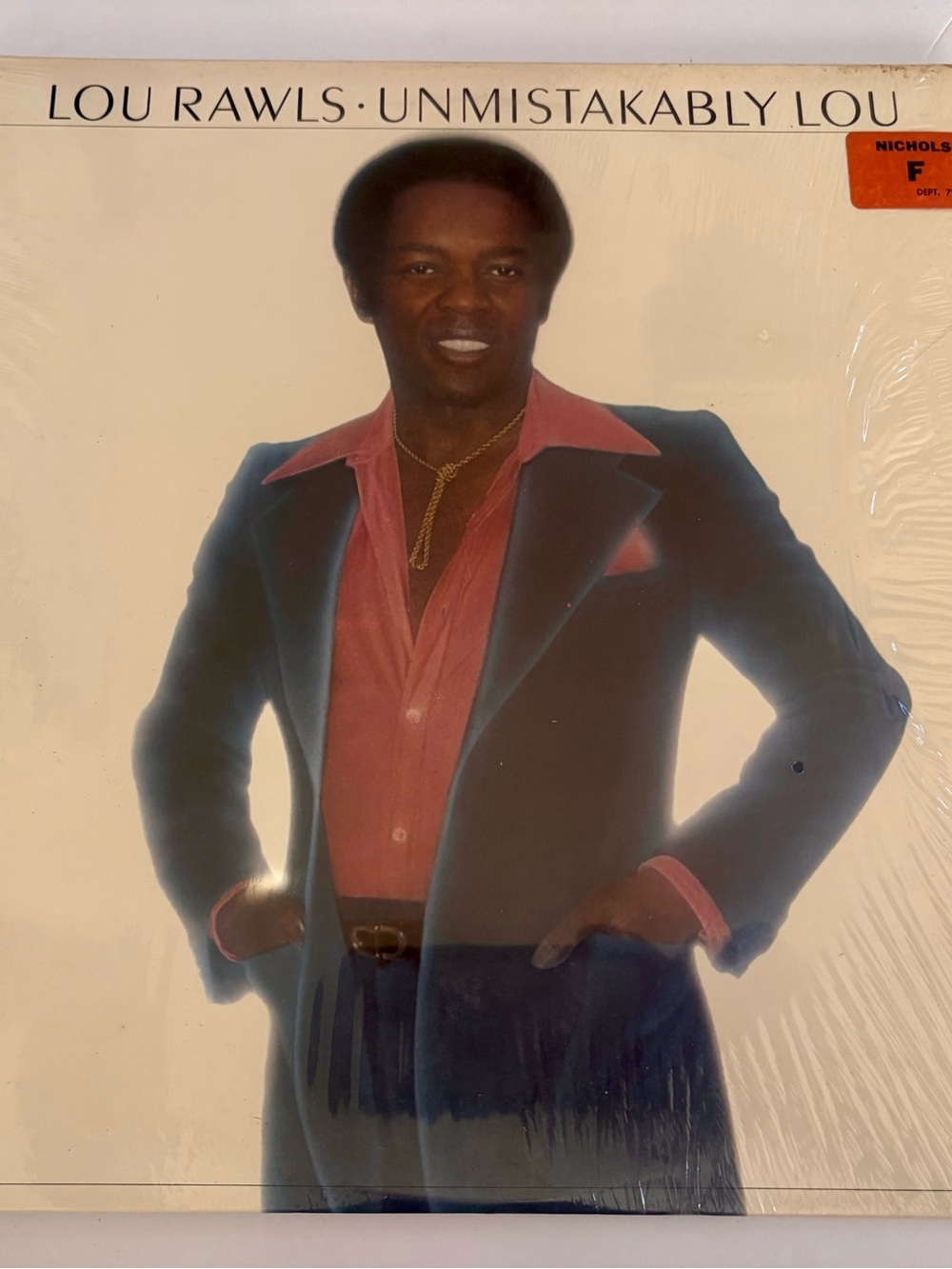 Lou Rawls Unmistakably Lou 1977 LP Philadelphia International PZ-34488 Soul EX